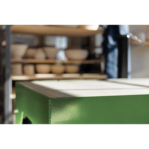 Wedging table corner and top view