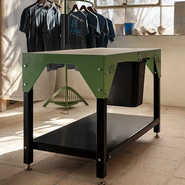 Bluebird Wedging Table, Side Full View