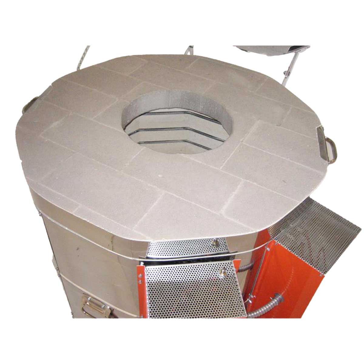 Jen-Ken Double Wall Crucible Glass Kiln Above Chamber View