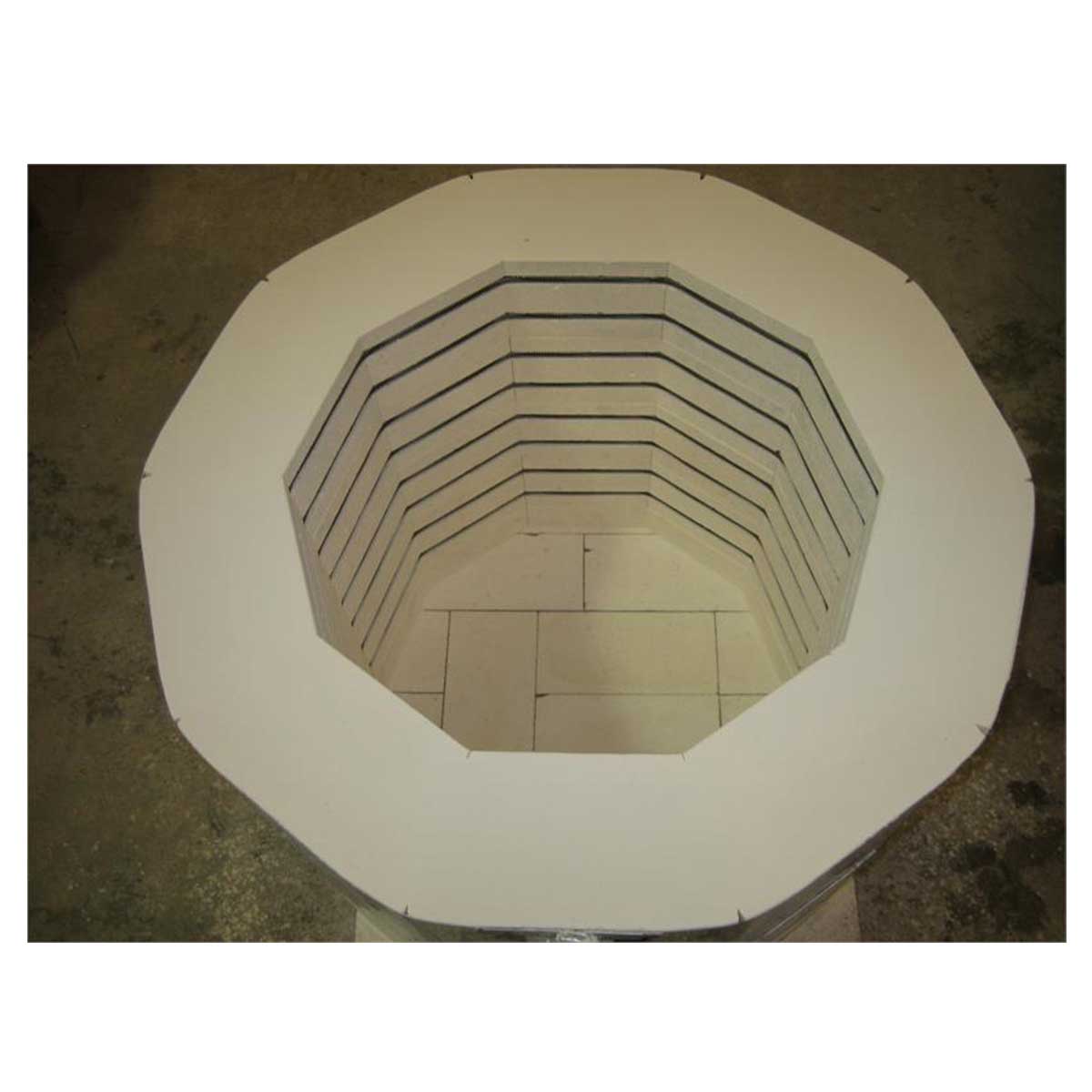 Jen-Ken Double Wall Crucible Glass Kiln Above Chamber View