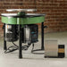 Soldner S100 Pottery Wheel Green Front View with Peddle